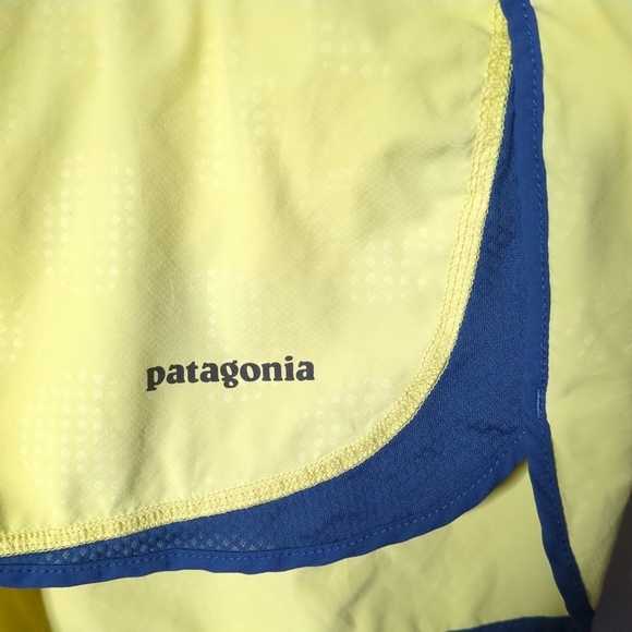 Patagonia Women's Strider Shorts Yellow and Blue Size Medium - Picture 3 of 7